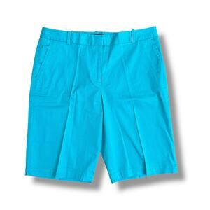 Talbots Bermuda Shorts‎ Women’s Size 6 Aqua Blue Cotton Stretch Classic Fit NWT